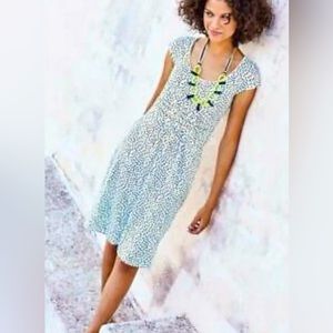 Boden Blue and White Patterned Dress